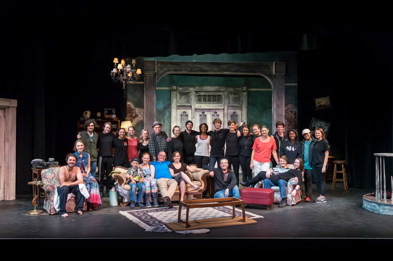 Entire cast and crew on stage (approximately 25)